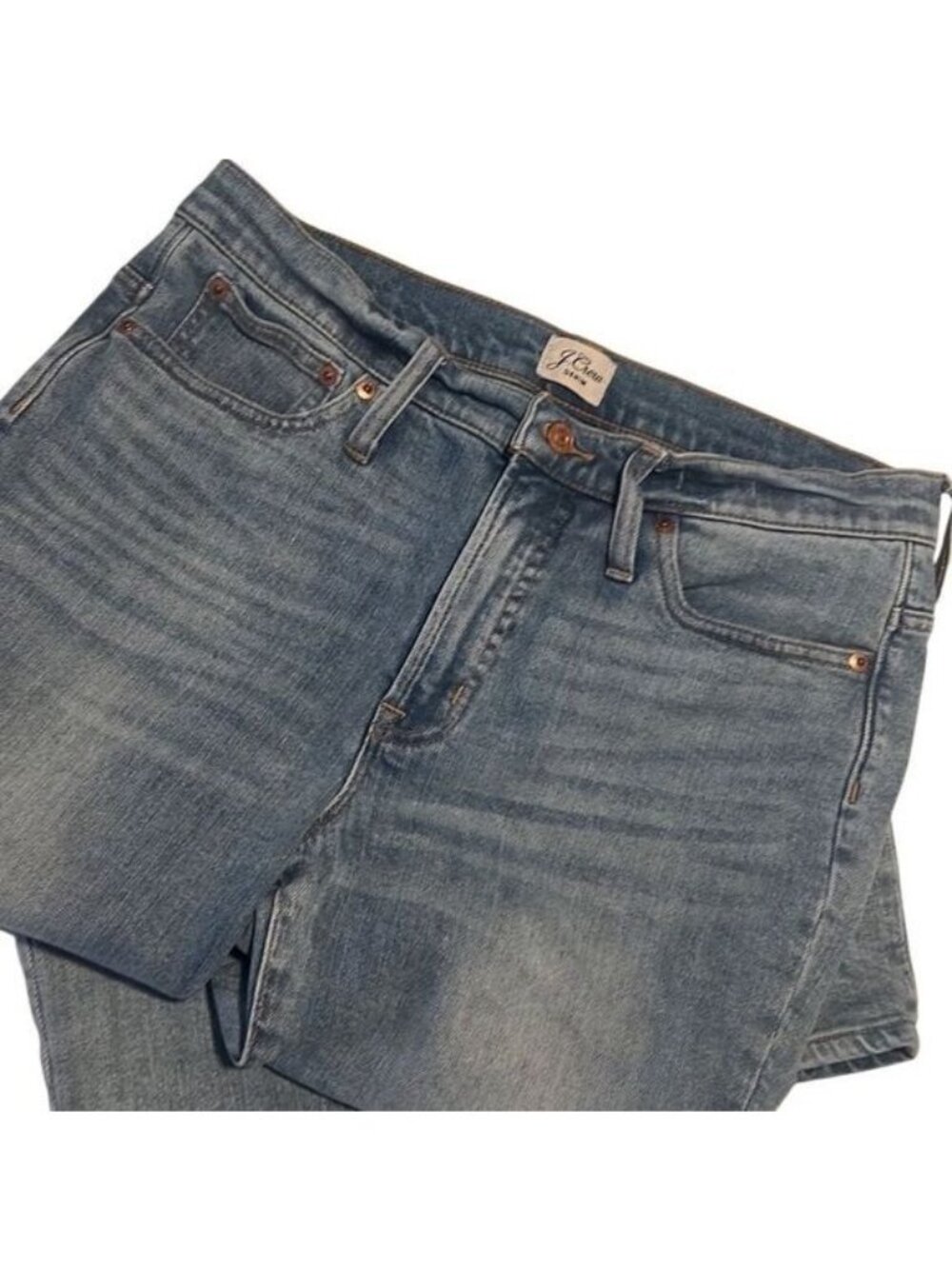 J. Crew Toothpick Blue 9 Inch High-Rish Denim Jeans Size 30